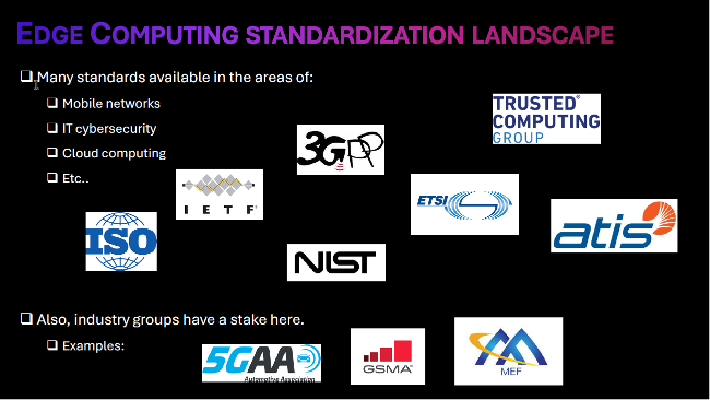 Dario Sabella al Forum ICT Security - edge computing e cybersecurity - edge-to-cloud e Intelligenza Artificiale: Edge Computing standardization landscape