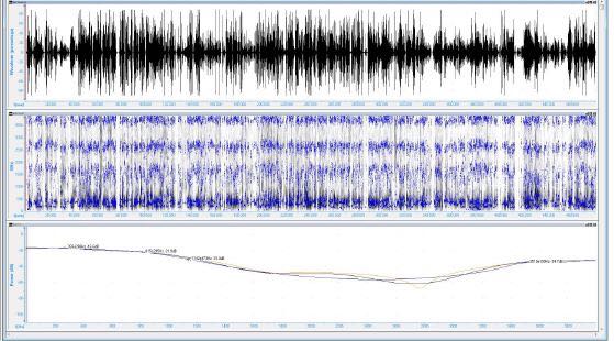 Schema di perizia fonica forense che illustra l'uso di spettrogrammi, trasformata di Fourier e analisi dei formanti per la comparazione vocale. Include dettagli su frequenza, ampiezza e tecniche di analisi audio per una precisa identificazione vocale nella perizia fonica. Fondamentale per esperti in perizia fonica e riconoscimento vocale.
