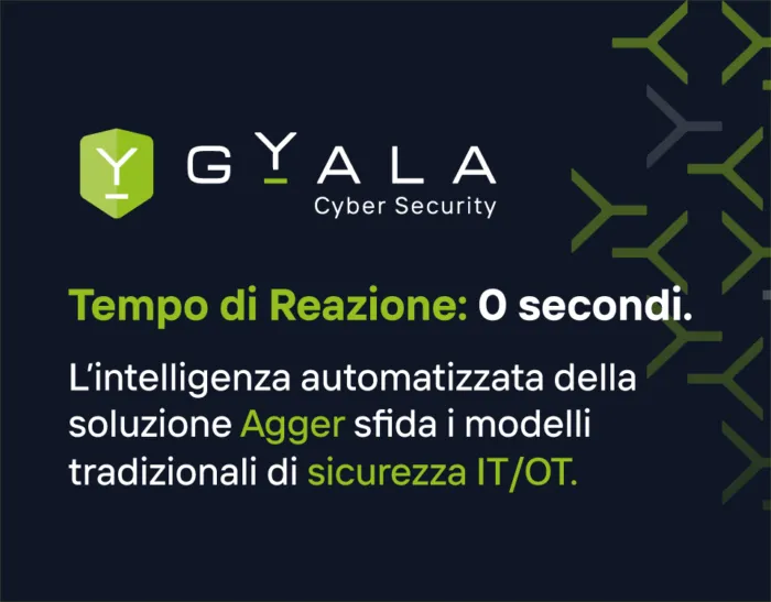 Intelligenza automatizzata Agger: piattaforma Gyala per cyber security IT/OT con zero latenza, protezione completa delle infrastrutture critiche, tecnologia Made in Italy per sovranità digitale, sistema modulare con EDR, OT Defence, Network Security e Risk Management per ospedali, centrali elettriche e utility