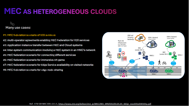 Dario Sabella al Forum ICT Security - edge computing e cybersecurity - edge-to-cloud e Intelligenza Artificiale: MEC as heterogeneous clouds (V2X)