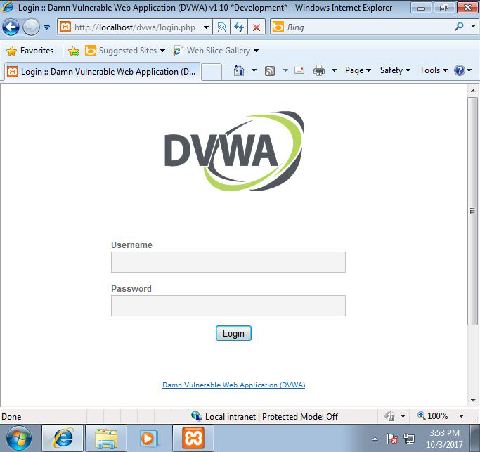 Installazione di Damn Vulnerable Web Application (DVWA) per il pentesting
