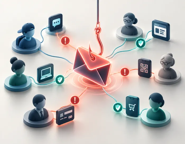 Sicurezza digitale e vulnerabilità al phishing: profilo demografico e abitudini: Rete di phishing e sicurezza digitale