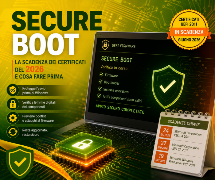 Secure Boot la scadenza dei certificati del 2026 e cosa fare prima