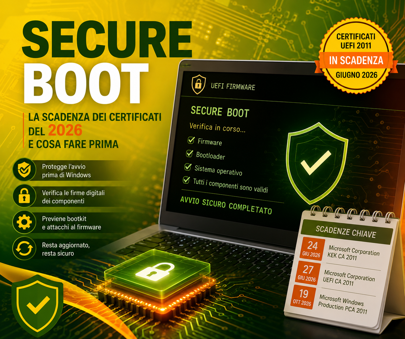 Secure Boot la scadenza dei certificati del 2026 e cosa fare prima