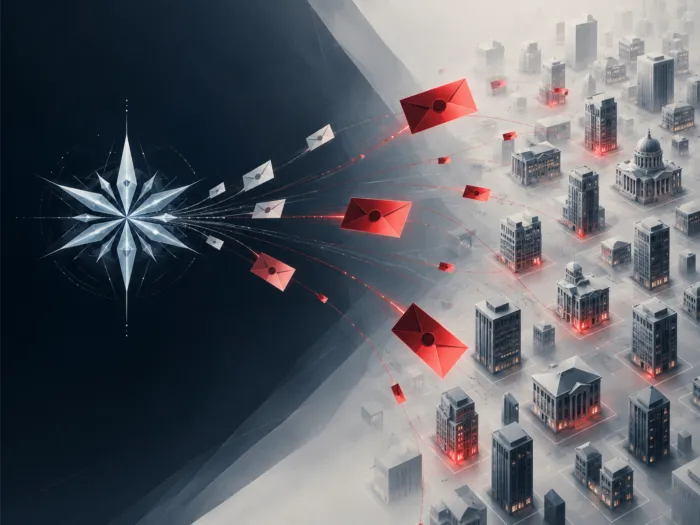 immagine che descrive le campagne condotte tra gennaio e agosto da Star Blizzard, attore russo che otto agenzie di cinque paesi ritengono subordinato al Centro 18 dell'FSB. L'attività ha interessato oltre 100 organizzazioni, in prevalenza negli Stati Uniti e nel Regno Unito, con almeno 13 campagne di phishing su larga scala oltre al consueto spear phishing mirato.