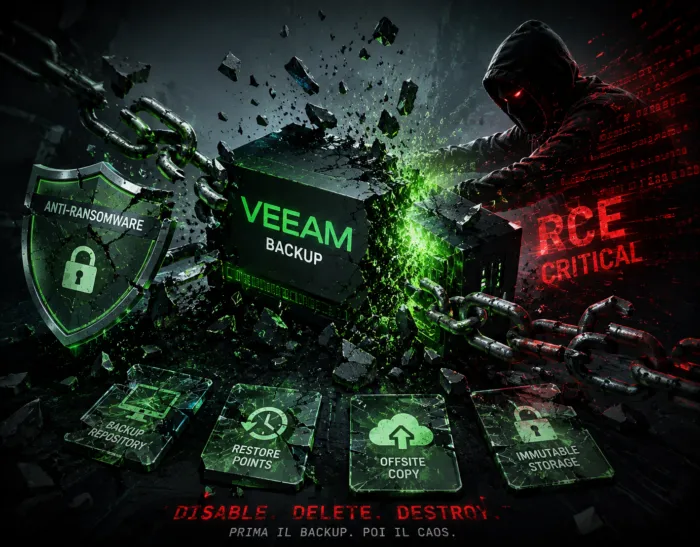 Vulnerabilità Veeam Backup una RCE critica espone l'ultima linea anti-ransomware