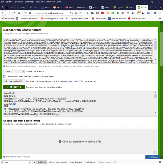 Ulteriori risultati dell'analisi Autopsy di WhatsApp Desktop