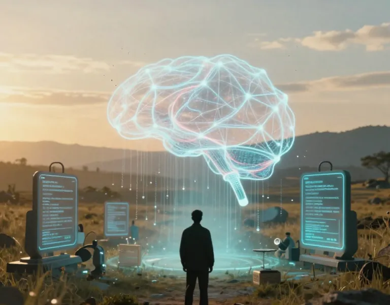 sistemi di intelligenza artificiale, con reti neurali e flussi di dati analizzati come una scena del crimine, simbolo dell’analisi forense dei modelli AI tra cybersecurity, data science e compliance normativa.