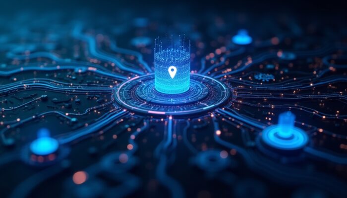 Visualizzazione di cybersecurity per architetture critiche protette da Agger, simbolo di resilienza, automazione e difesa autonoma.