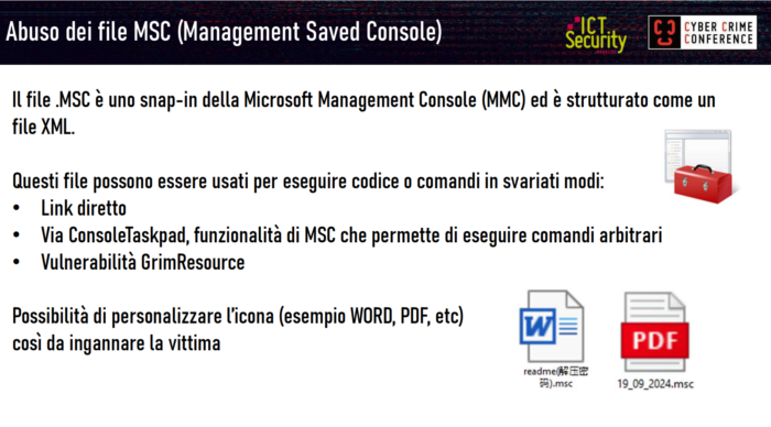 Abuso dei file MSC negli attacchi APT: GrimResource e MSC EvilTwin, Gianfranco Tonello, CEO di TG Soft, Cyber Crime Conference 2026