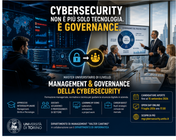 cybersecurity governance Master UniTo