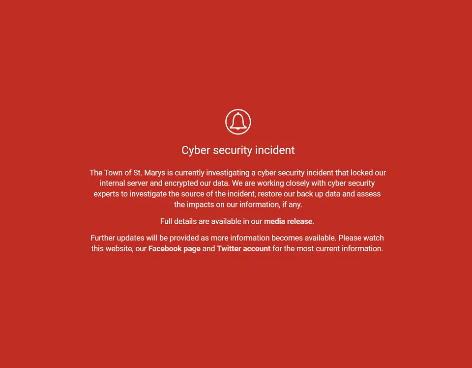 St Mary, cittadina dell'Ontario colpita da attacco ransomware LockBit. Server bloccati e dati criptati, richiesta di riscatto dal gruppo di hacker LockBit. Analisi della violazione della sicurezza e impatti sull'infrastruttura cittadina, con servizi critici non compromessi.