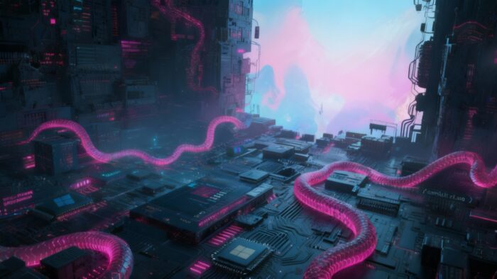 memory forensics: analista digitale esamina codice malevolo fileless nella RAM, tra dati volatili e tecniche anti-VM.