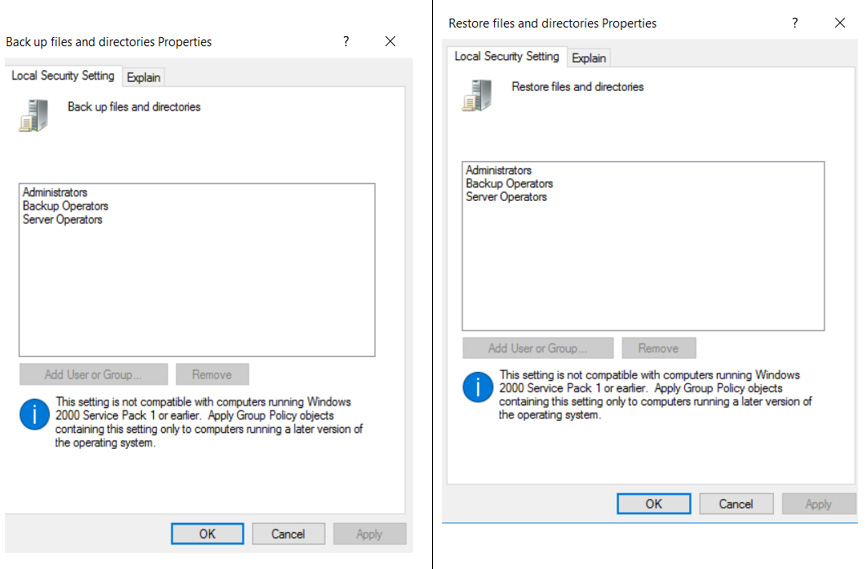 Debolezze di sicurezza di Windows: privilege escalation tramite i privilegi di backup e ripristino