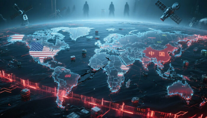 Illustrazione concettuale che rappresenta l’impatto economico delle sanzioni cyber