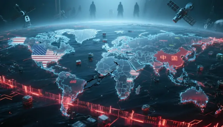 Illustrazione concettuale che rappresenta l’impatto economico delle sanzioni cyber