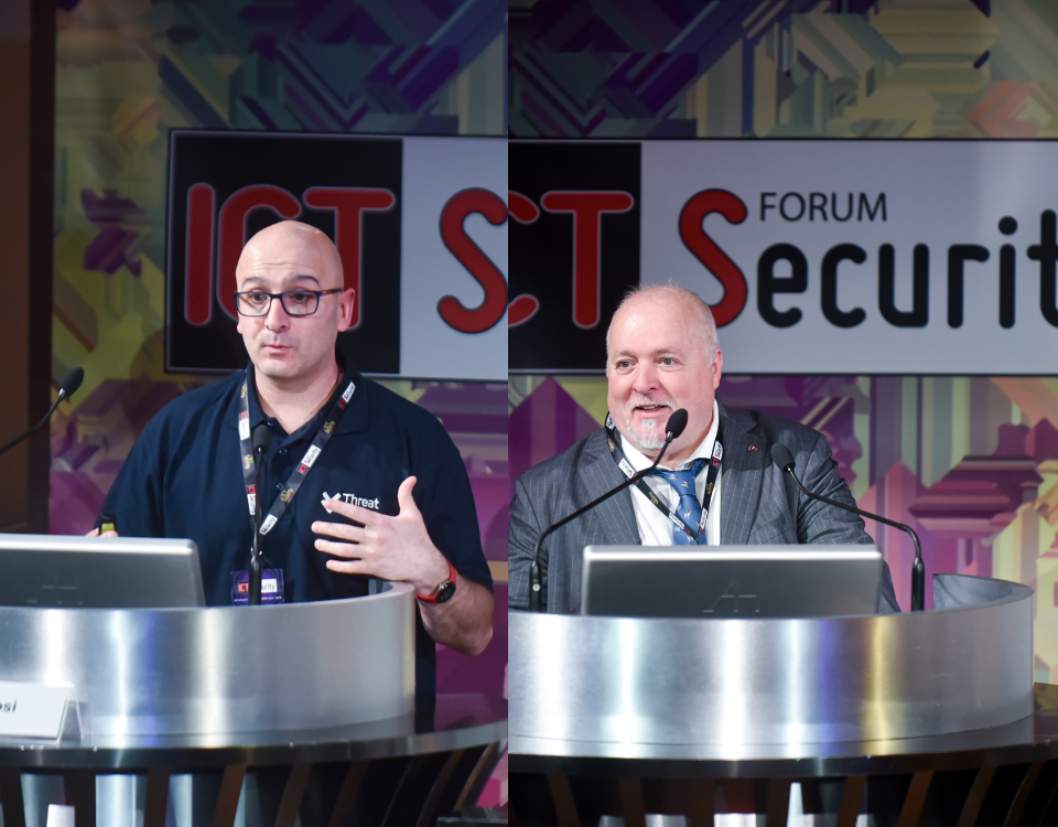 Intervento di Massimiliano Graziani (Cybera) e Claudio Tosi su Threatdown al Forum ICT Security: strategie contro ransomware e nuove minacce AI.